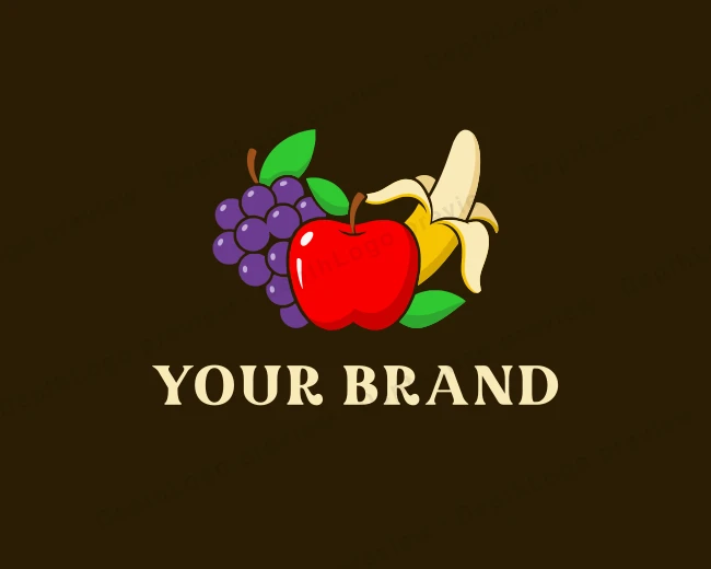 Healthy Fruit Produce logo template for Your Brand