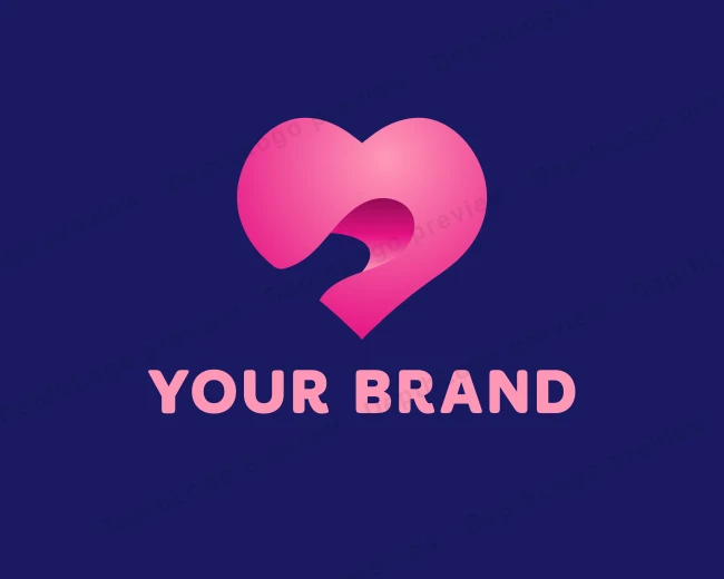 Heart Romance Therapy logo template for Your Brand