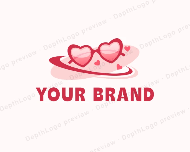 Heart Shades Eyewear logo template for Your Brand