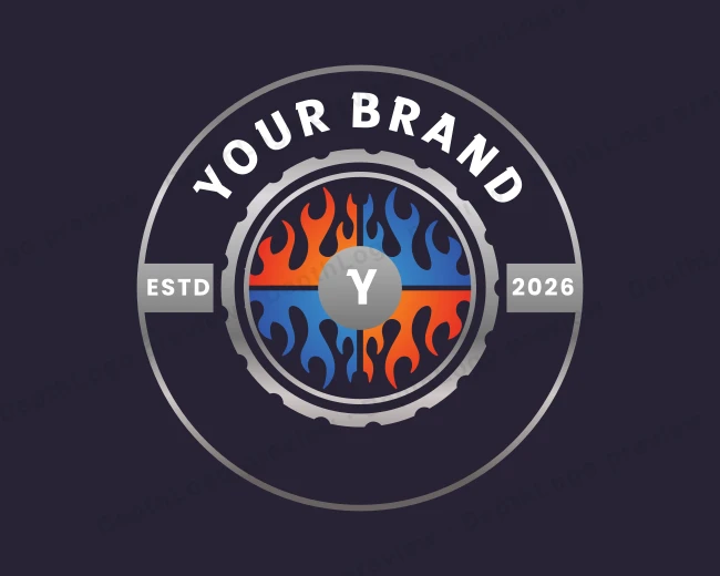 Heat Ventilation HVAC logo template for Your Brand