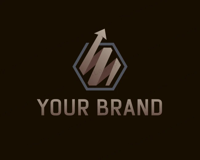 Hexagon Accounting Arrow logo template for Your Brand