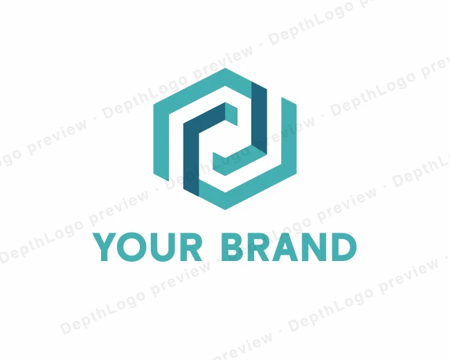 Hexagon Simple Startup logo template for Your Brand