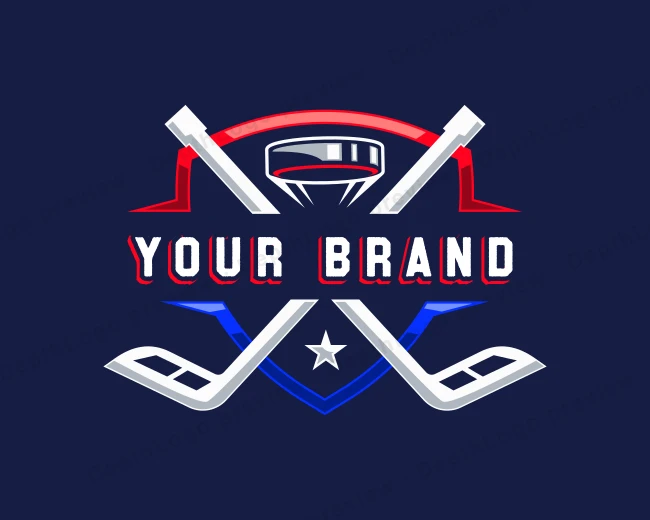 Hockey Puck Sports logo template for Your Brand