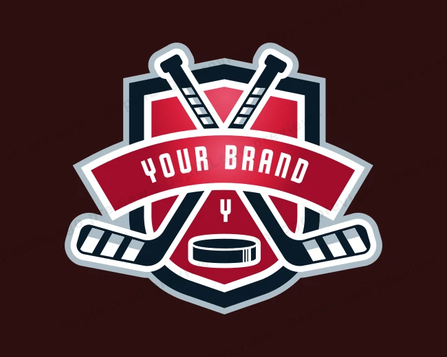 Hockey Sports  Tournament logo template for Your Brand