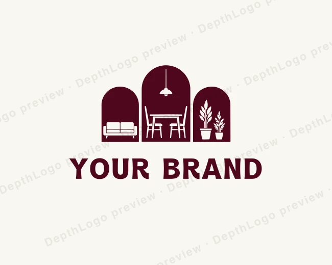 Home Decor Furniture logo template for Your Brand