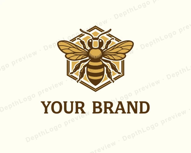 Honey Bee Insect logo template for Your Brand