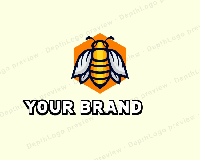 Honey Bee Insect logo template for Your Brand