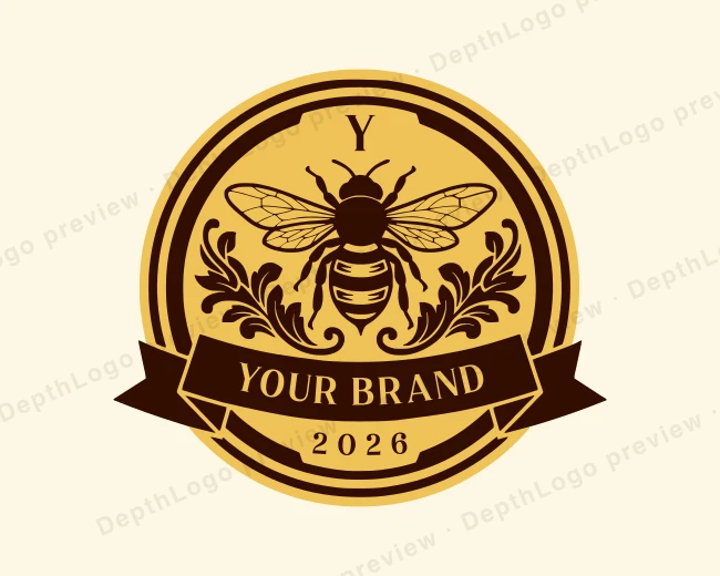 Honey Bee Insect logo template for Your Brand