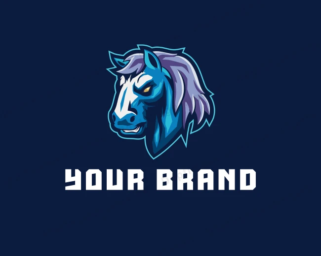 Horse Esports Gaming logo template for Your Brand
