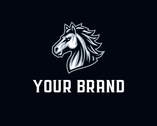 Horse Stallion Gaming logo template for Your Brand