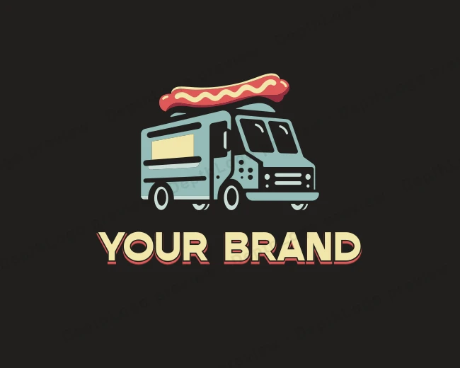 Hotdog Food Truck logo template for Your Brand