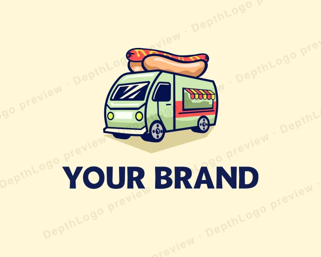 Hotdog Food Truck logo template for Your Brand