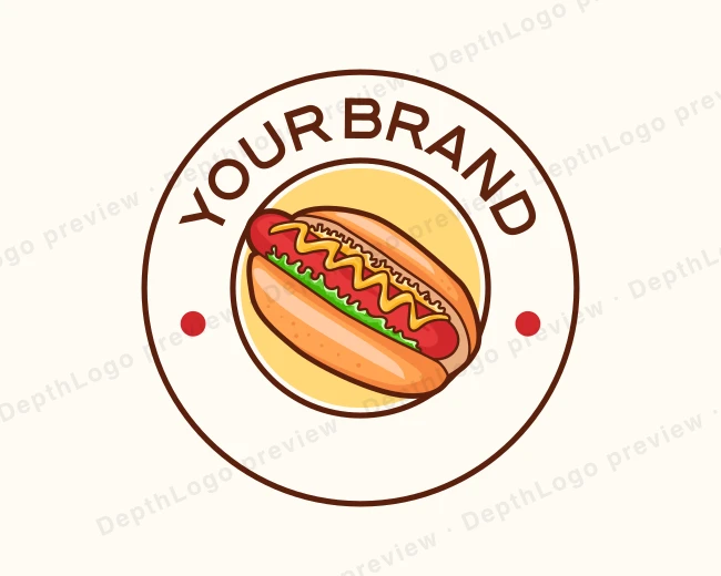 Hotdog Sausage Snack logo template for Your Brand