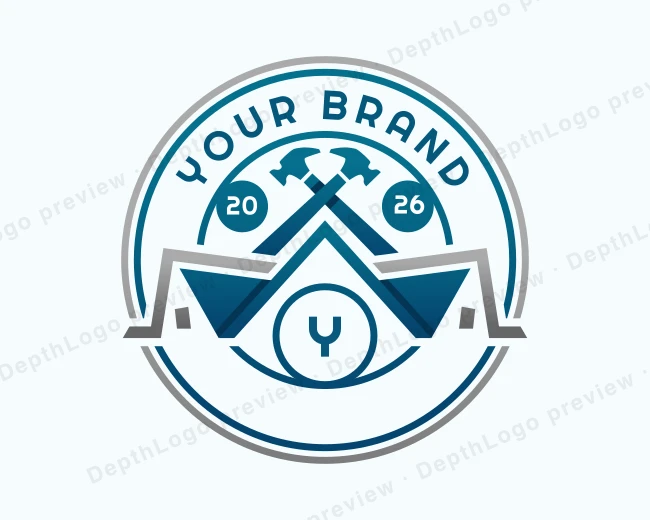 House Hammer Construction logo template for Your Brand