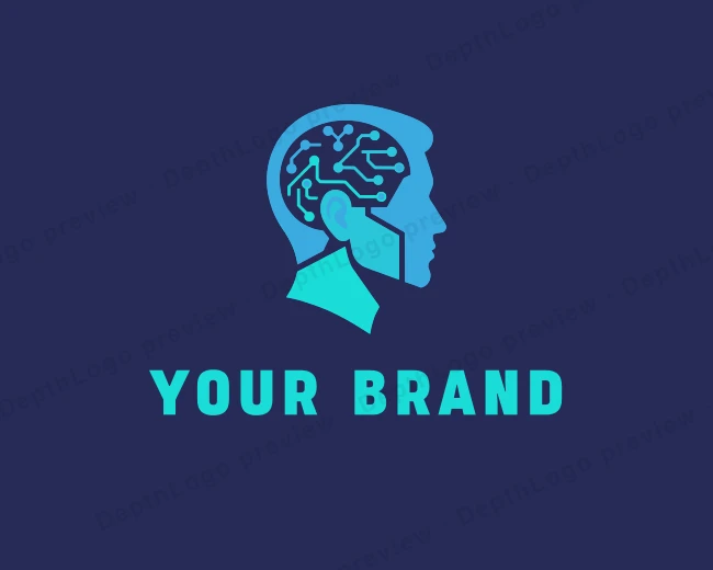 Human Artificial Intelligence logo template for Your Brand