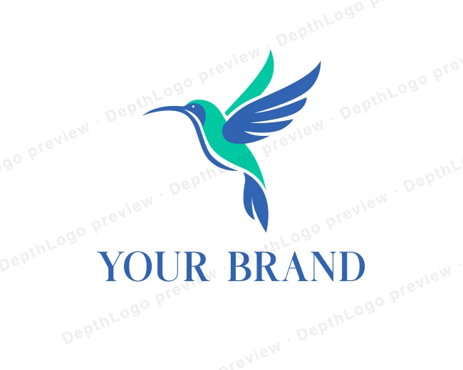 Hummingbird Animal Bird logo template for Your Brand