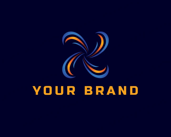 HVAC Heating Cooling logo template for Your Brand