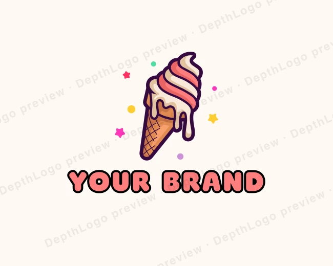 Ice Cream Gelato logo template for Your Brand