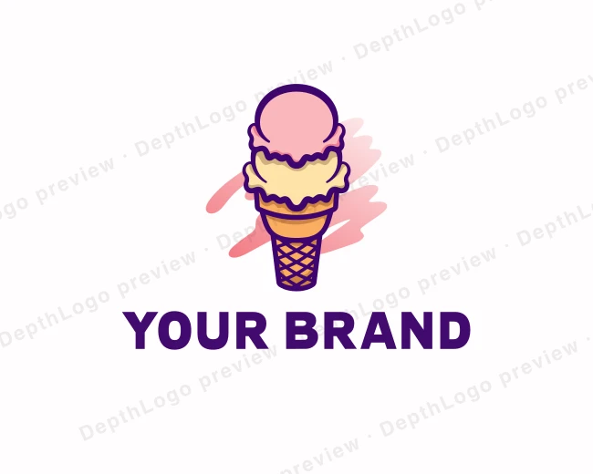 Ice Cream Sorbet logo template for Your Brand
