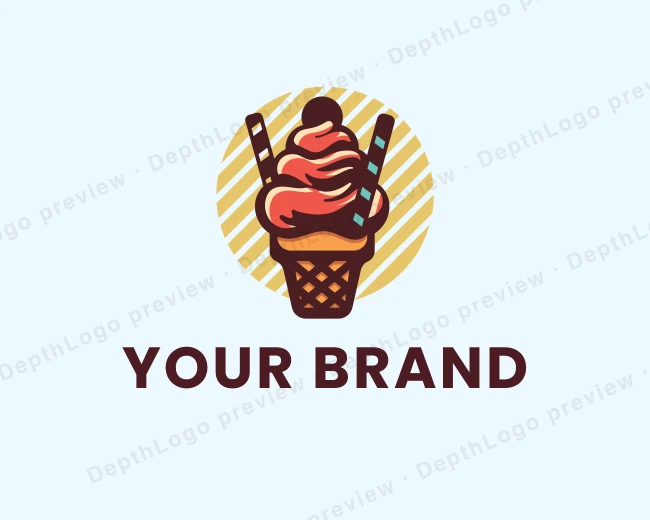 Ice Cream Sundae logo template for Your Brand