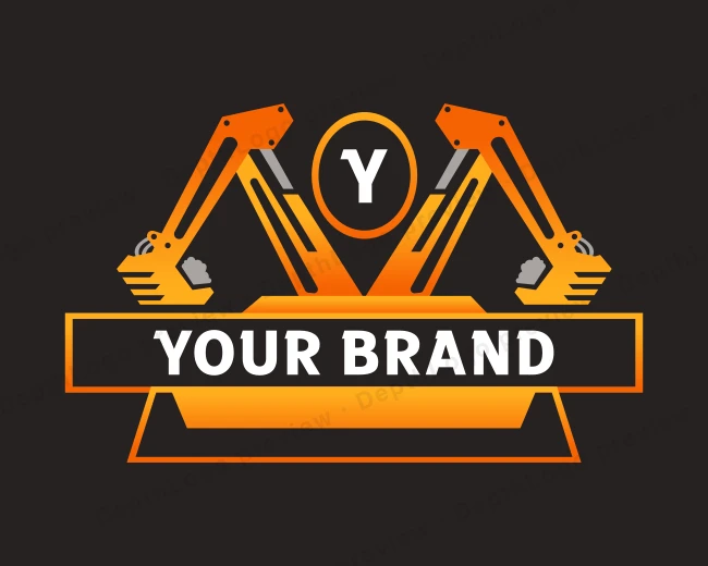 Industrial Excavator Machine logo template for Your Brand