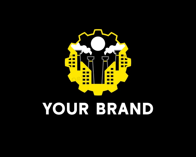 Industrial Manufacturing Gear logo template for Your Brand