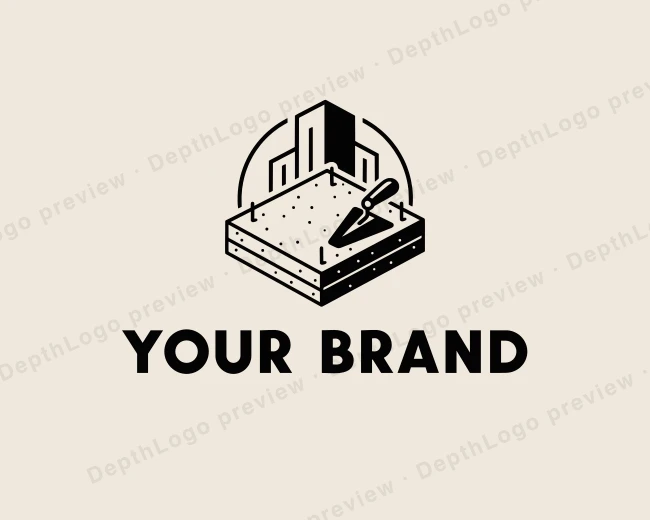 Infrastructure Concrete Cement logo template for Your Brand