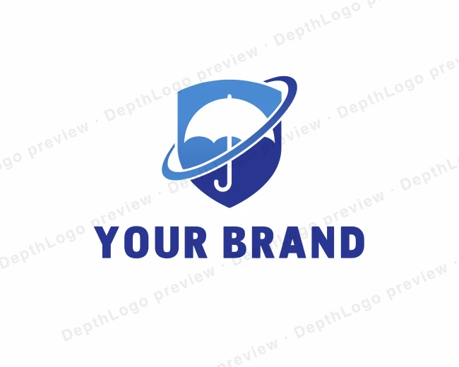 Insurance Umbrella Shield logo template for Your Brand
