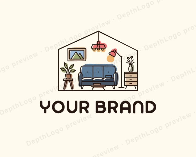 Interior Design Decor logo template for Your Brand
