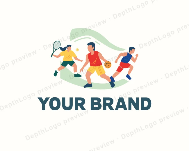 Intramural Sports Athlete logo template for Your Brand