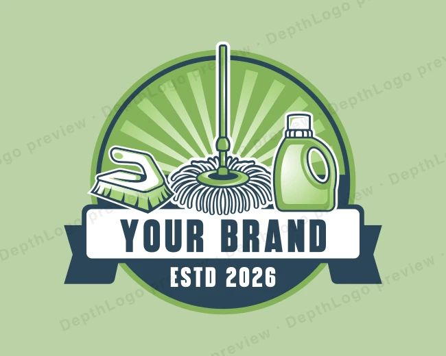Janitorial Disinfection Cleaning logo template for Your Brand