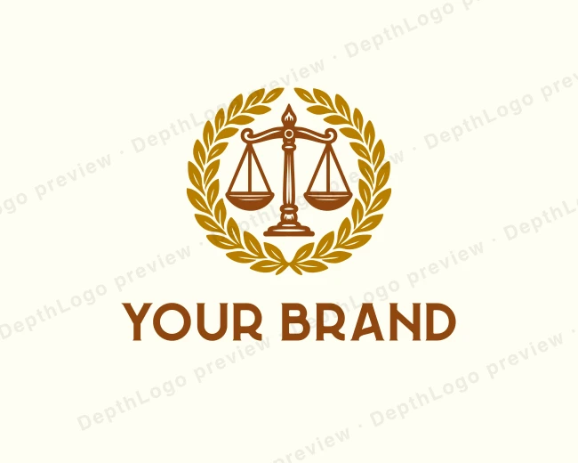 Justice Scale Law logo template for Your Brand