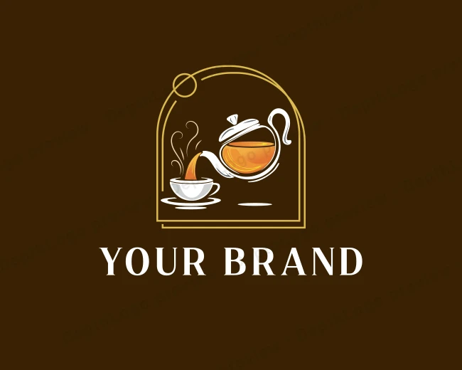 Kettle Tea Cup logo template for Your Brand