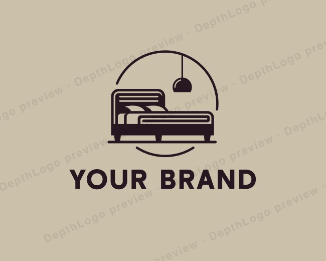 Lamp Bed Furnishing logo template for Your Brand