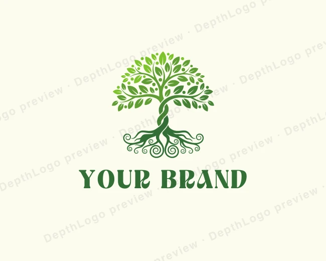 Landscaping Tree Roots logo template for Your Brand