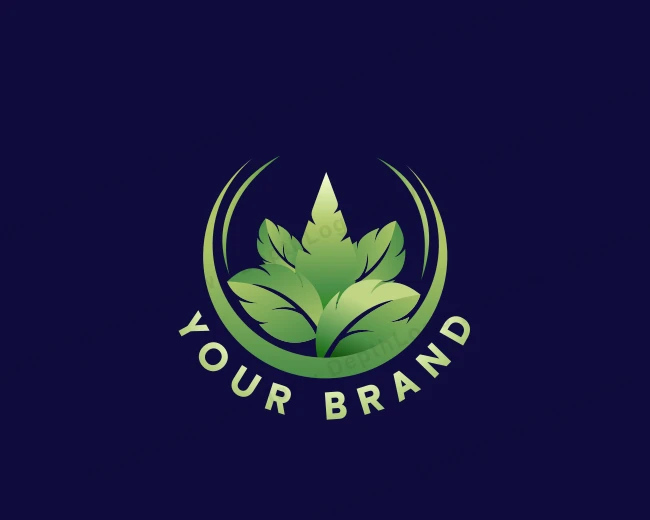 Leaf Plant Eco Environment logo template for Your Brand