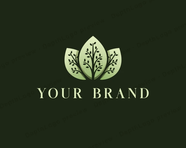 Leaf Plant Environment logo template for Your Brand