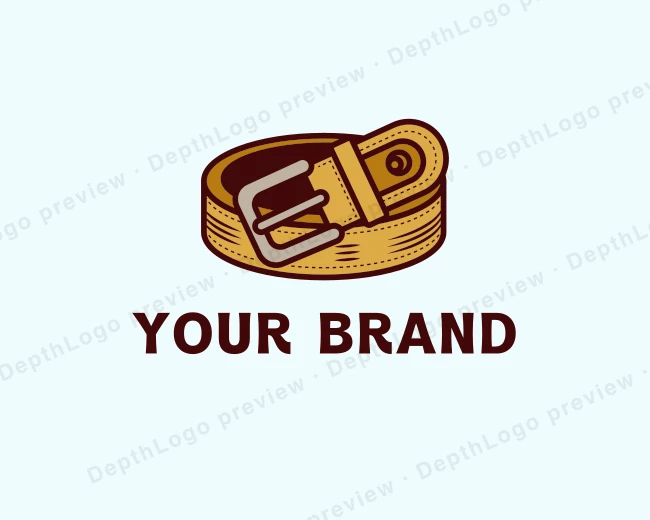 Leather Belt Buckle logo template for Your Brand