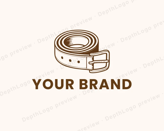 Leather Belt Fashion logo template for Your Brand