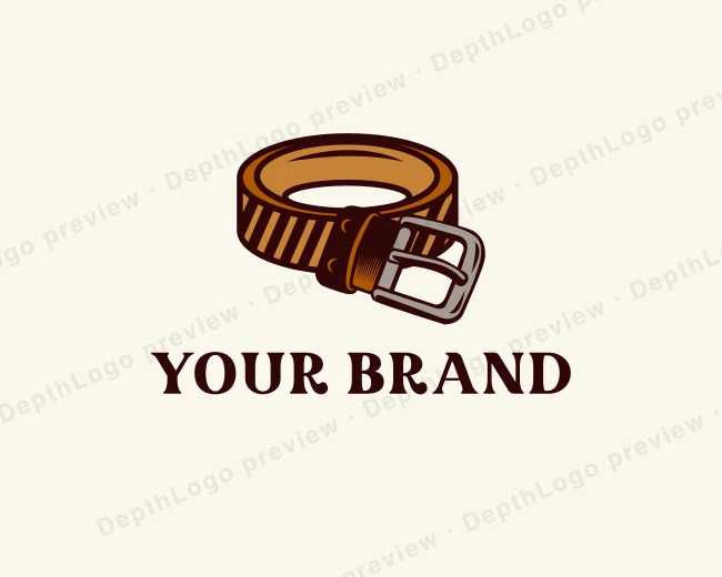 Leather Buckle Belt logo template for Your Brand