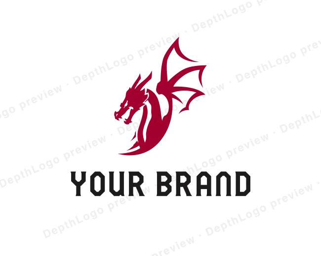 Legendary Dragon Monster logo template for Your Brand