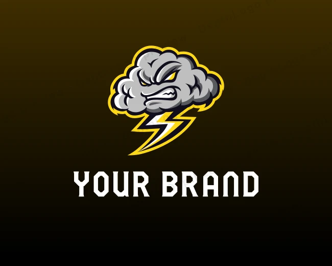 Lightning Cloud Gaming logo template for Your Brand