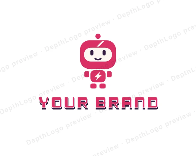 Lightning Robot App logo template for Your Brand