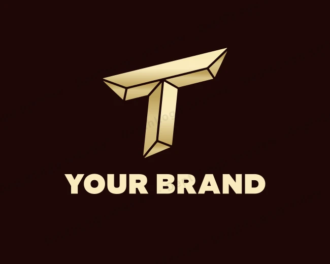 Luxury Geometric Alphabet T logo template for Your Brand