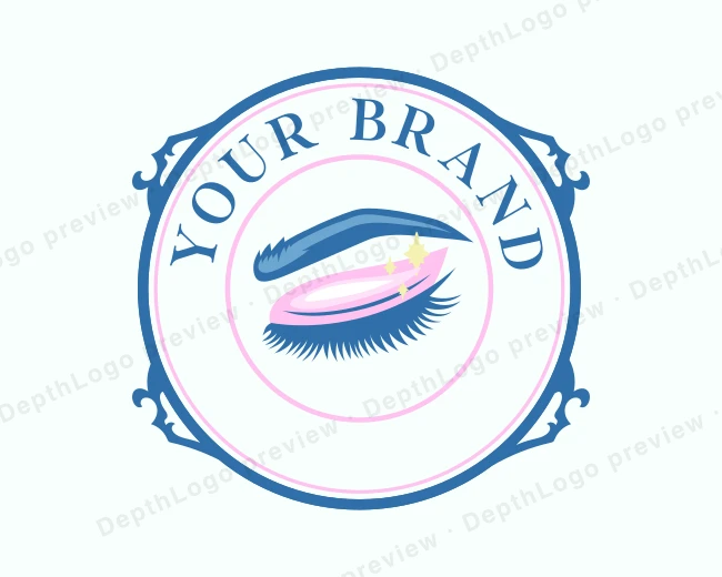 Makeup Beauty Eyelashes logo template for Your Brand