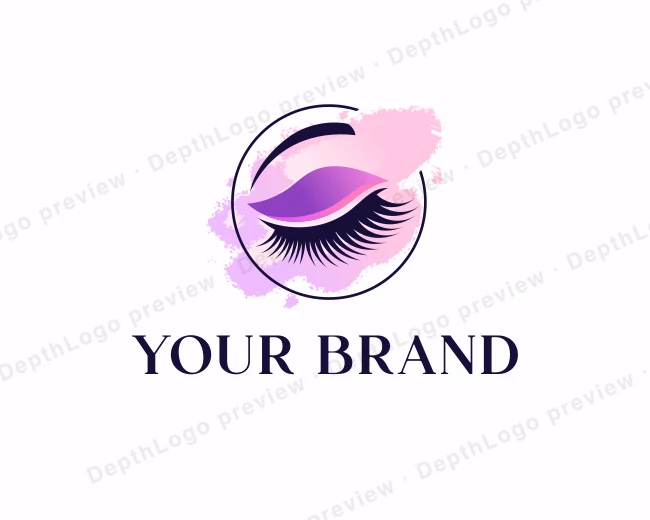 Makeup Beauty Eyelashes logo template for Your Brand