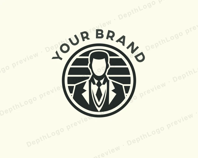 Male Admin Executive logo template for Your Brand