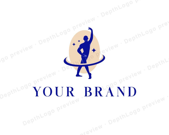 Male Ballet Dancer logo template for Your Brand