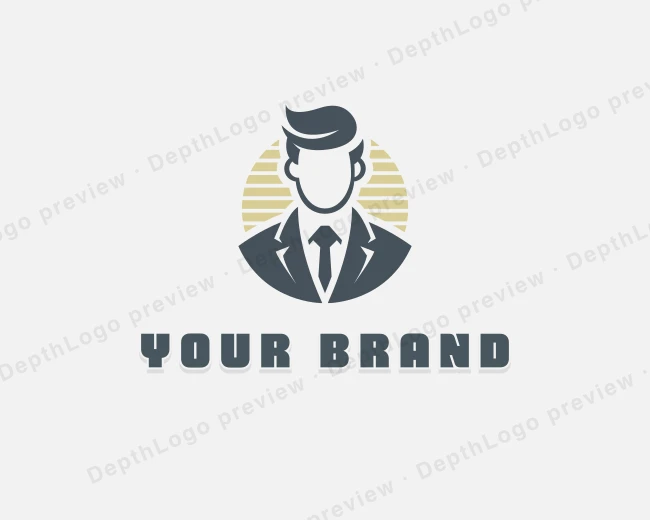 Male Recruitment Supervisor logo template for Your Brand