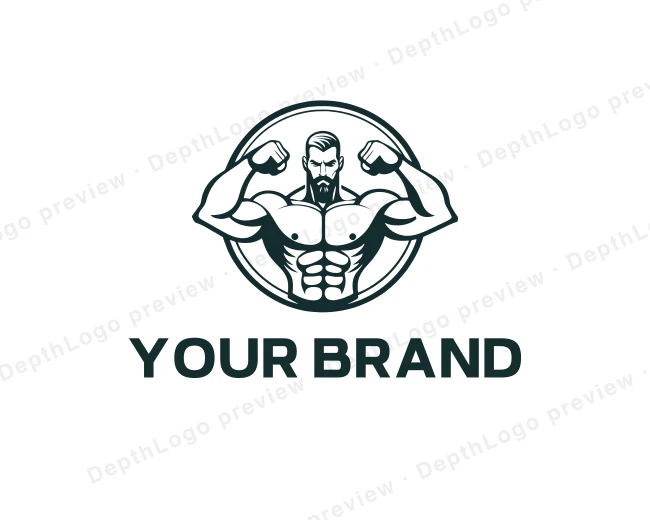 Man Workout Trainer logo template for Your Brand